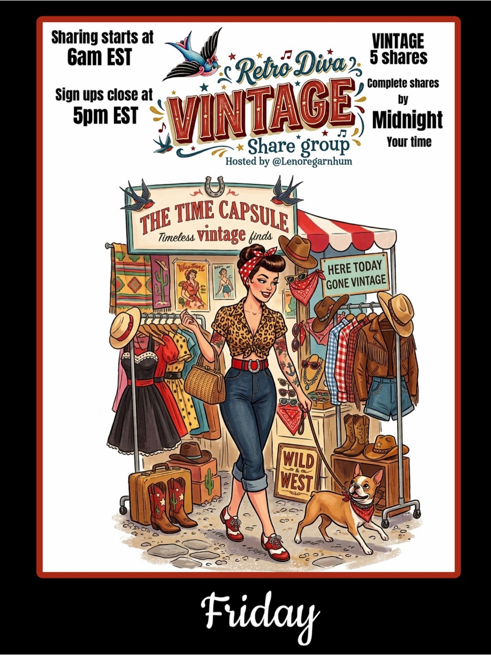 Friday, July 17, Retro Diva Vintage share group